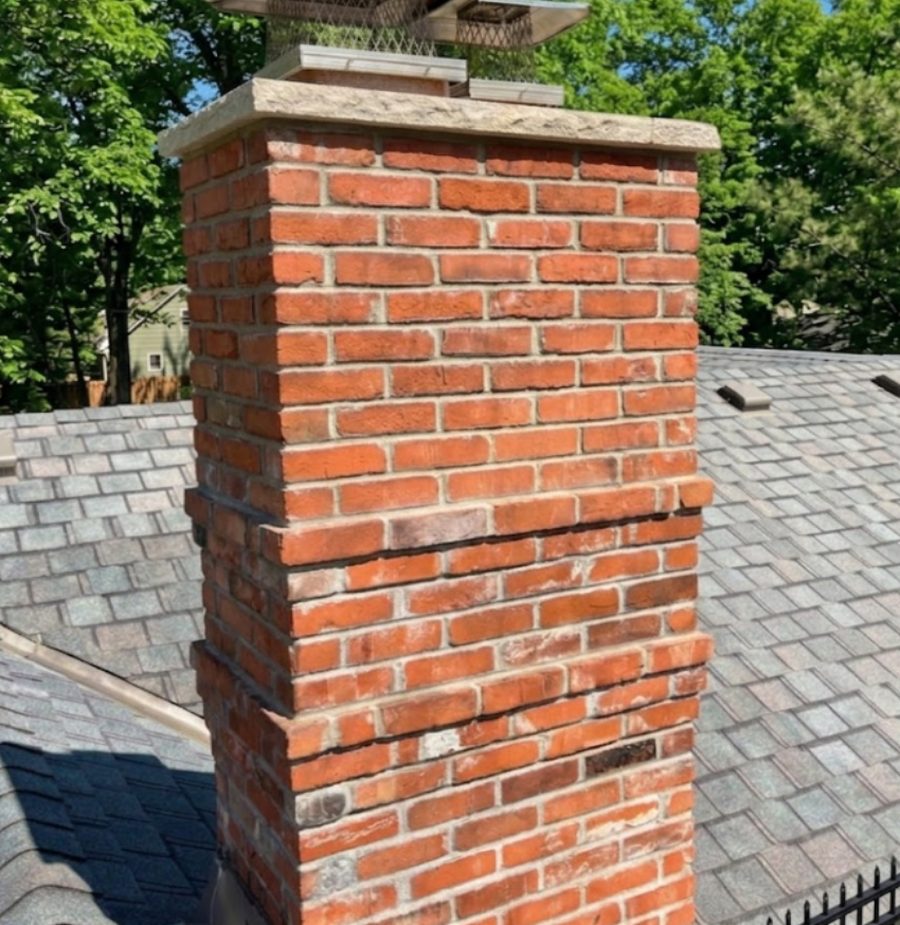 Full Brick Chimney Restoration · Leawood, KS