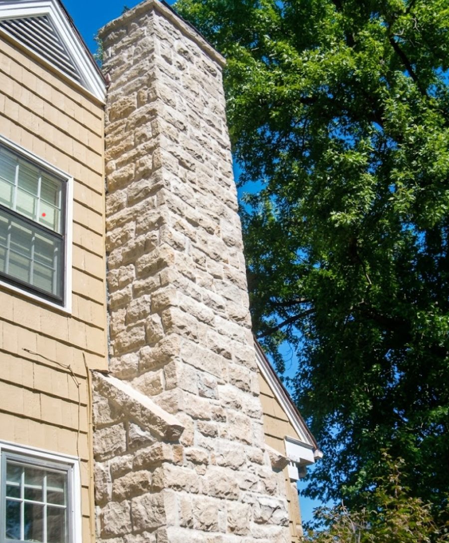 Limestone Chimney Restoration · Liberty, MO